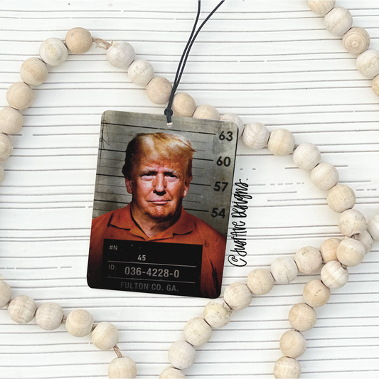 Trump Mugshot Car Air Freshener