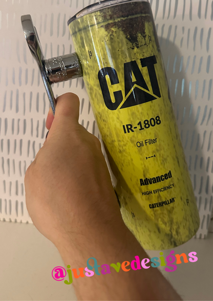 CAT 20oz Skinny Tumbler with Wrench & Socket Handle