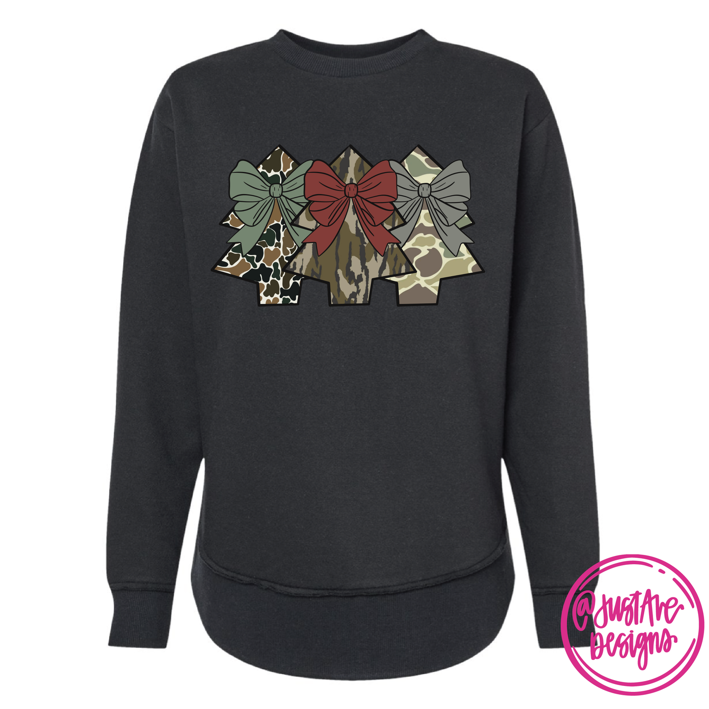 Camouflage Christmas Coquette Sweatshirt