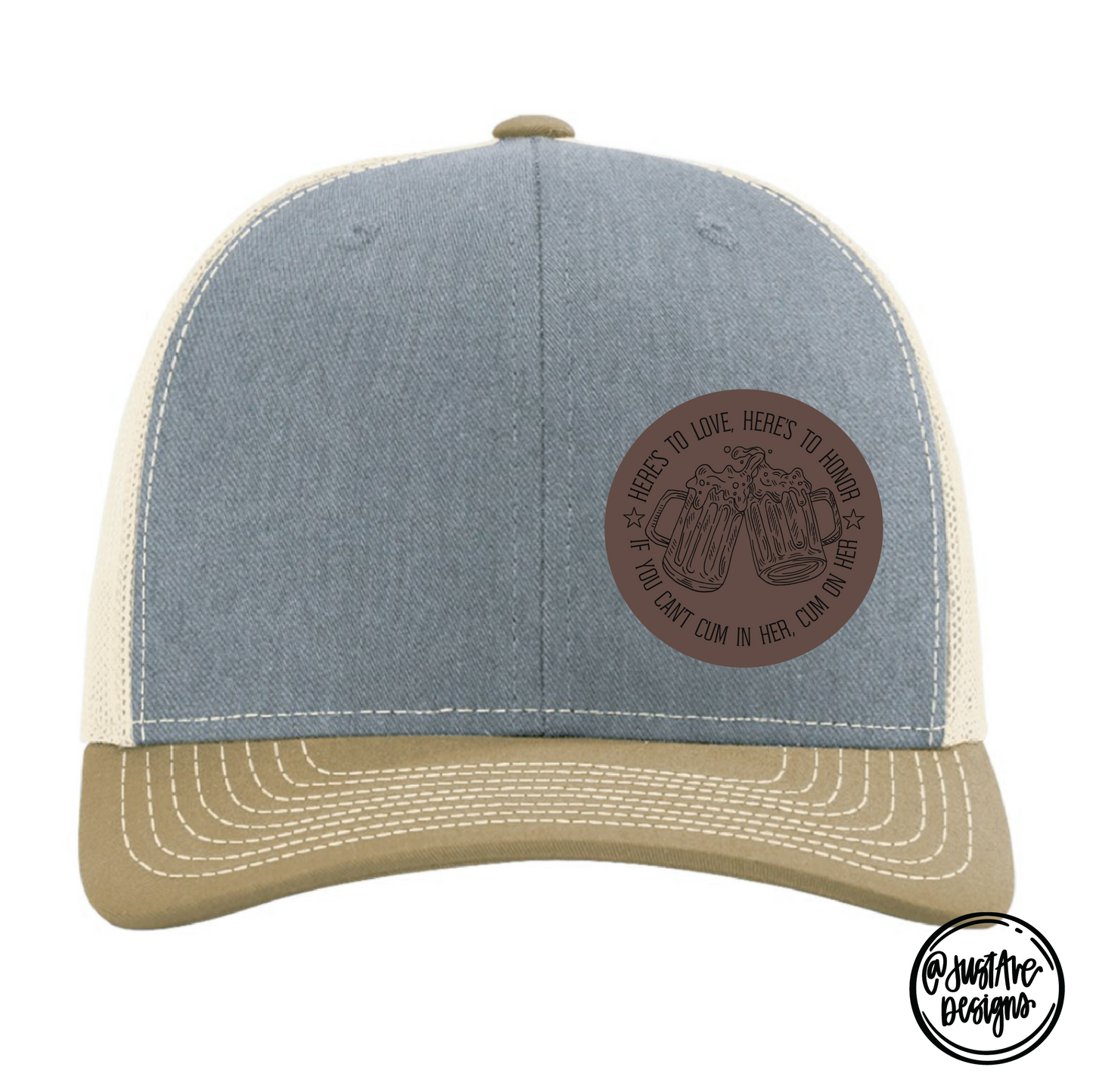 Dirty Humor Leather Patch Cap