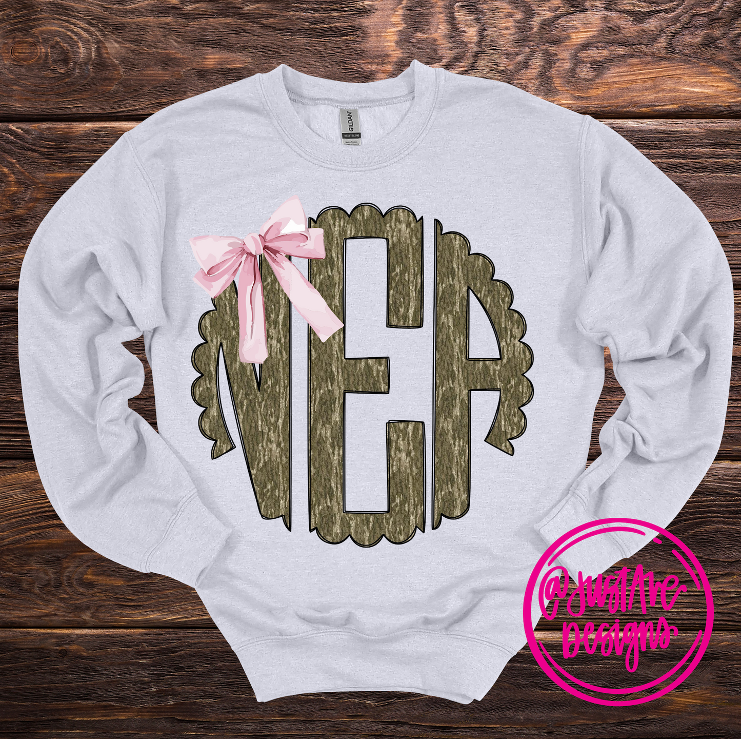 Camouflage Pattern Monogram Sweatshirt