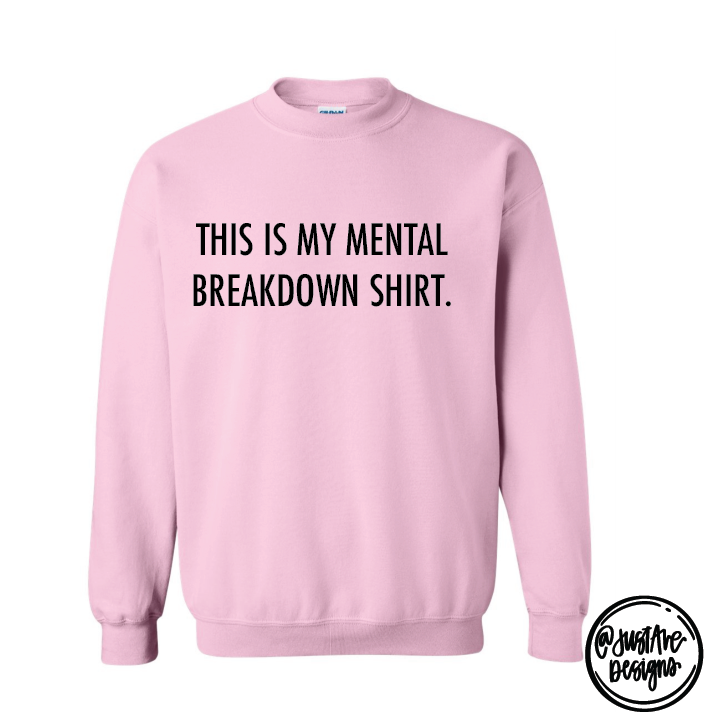 pink sweatshirt with funny quote