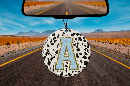 Varsity Glitter Letter Car Air Freshener