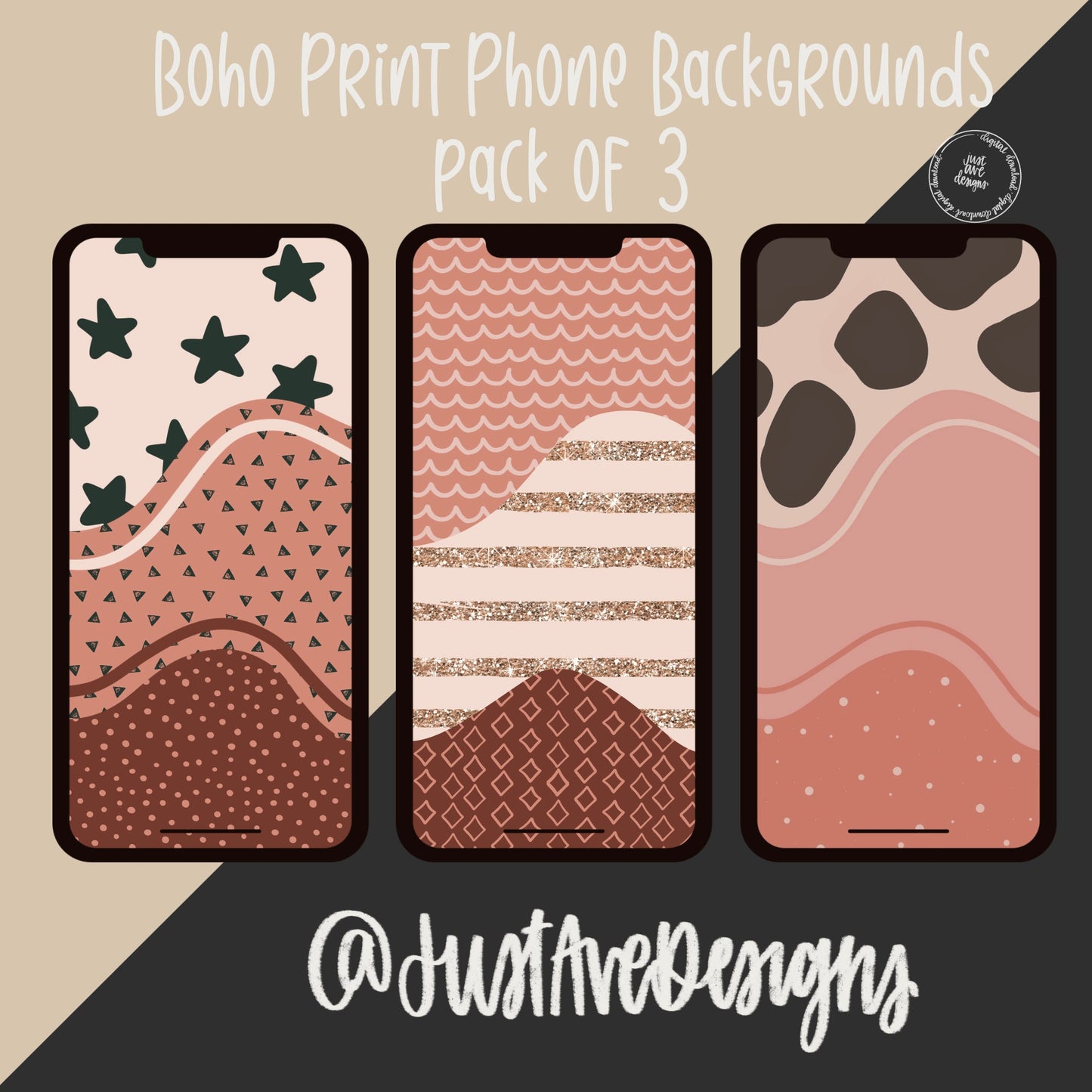 Boho Glitter iPhone Wallpaper