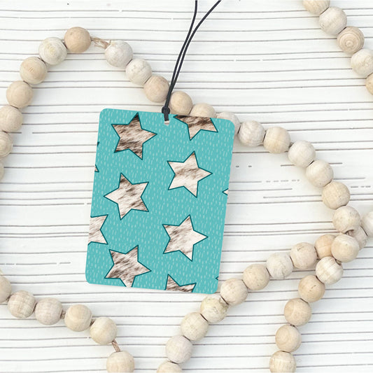 Western Cowhide Star Pattern Car Air Freshener